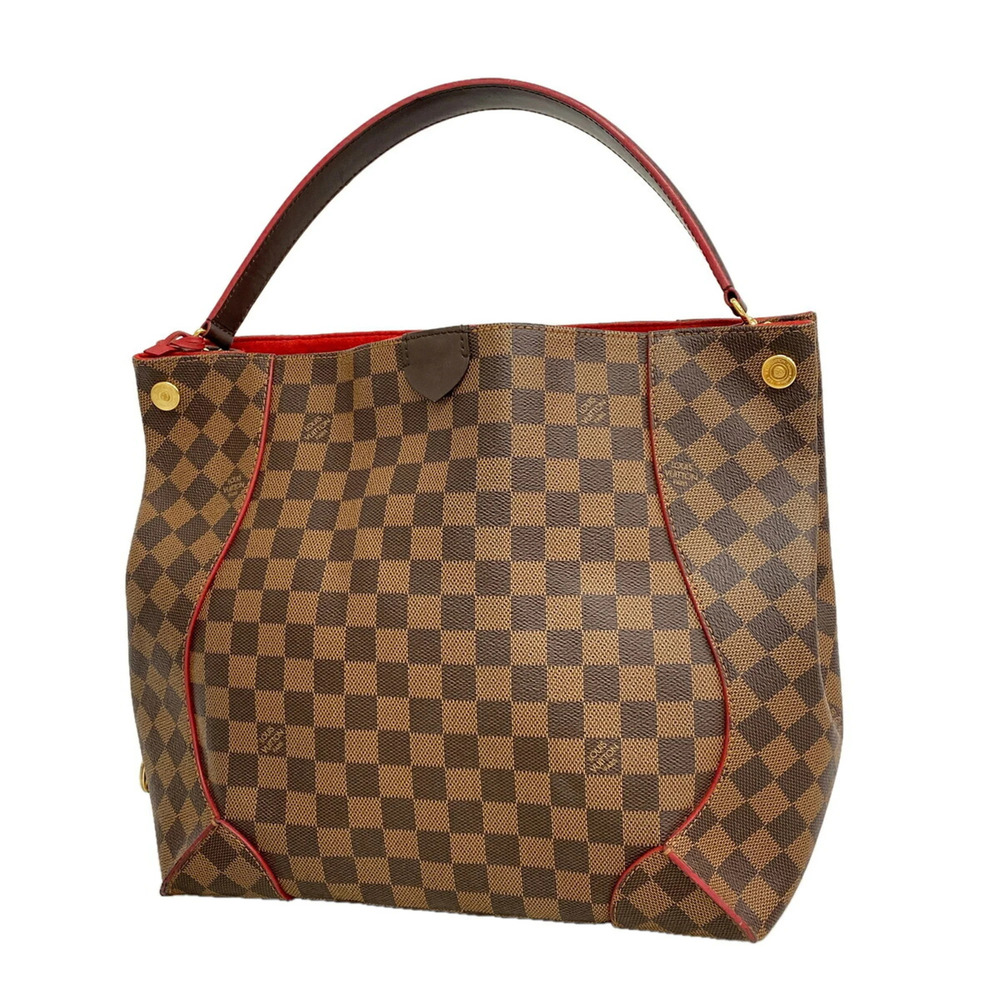 Louis Vuitton Damier Caissa Hobo Shoulder Bag N41555 Ebene Women's